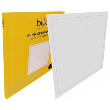 Imagem de Painel Led Embutir 42cm Quadrado 32w 42cm Frio - BRILIA, Branco-frio, 