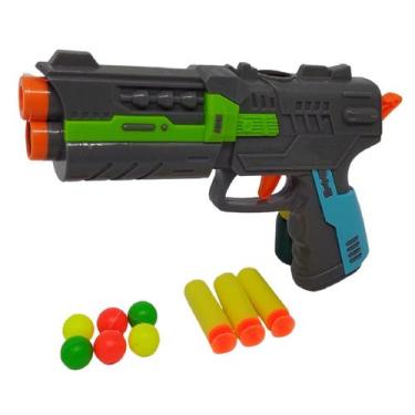 Imagem de Brinquedo Arminha Shoot Gun Soft Bullet Lança Dardos e bolinha Arma - 