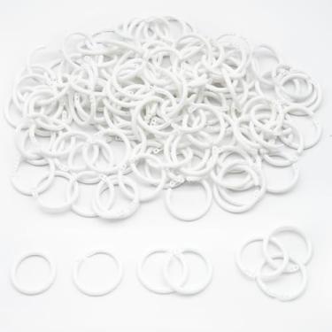 Imagem de Semrien 120 peças de anéis de plástico para fichário de 2,9 cm, anéis de livro de folha solta, anéis de cartão de índice, anéis de clipe para cartões flash, chaveiros, cartões de índice, papel (28 mm