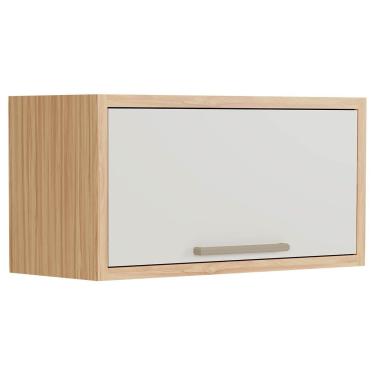 Imagem de Módulo Cozinha Ronipa Syrah Armário Geladeira c/ 1 Porta Basculante 80cm Amendoa/Off White-Ronipa