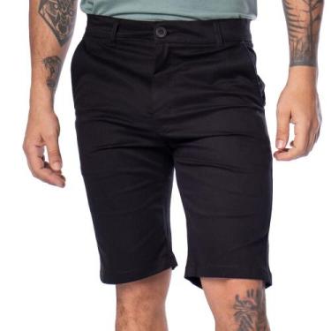 Imagem de Bermuda Sarja Masculina Preston Slim Preto - Ice, Preto, 44