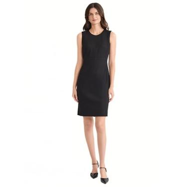 Imagem de Kasper Vestido feminino sem mangas com detalhe de cintura, Preto, 52