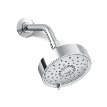 Imagem de KOHLER Chuveiro multifuncional 22170-CP Purist 2,5 GPM com tecnologia de pulverização por indução de ar MasterClean e Katalyst, cromo polido
