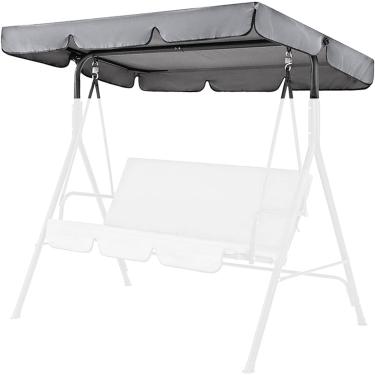 Imagem de Substituição Do Dossel De Balanço De 2-3 Lugares, Dossel De Assento De Balanço De Jardim à Prova D'água à Prova De Poeira, Substituição De Dossel, Grey, 164 * 114 * 15cm