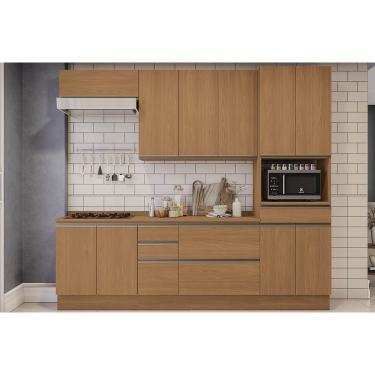 Imagem de Cozinha Completa Maxxi 7 Peças (2Aéreos+2Balcões+1Paneleiro+2Complementos) C7P44 Canela - Kappesberg
