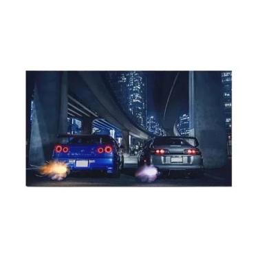 Imagem de Arte De Parede Em Canvas Do Carro Japonês Nissan Skyline GTR R34, Pôst