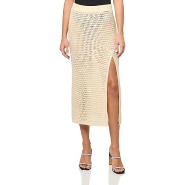 Imagem de GUESS Saia feminina de crochê, Pérola branca, GG