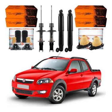 Imagem de Kit Amortecedor Dianteiro Traseiro Strada 1.6 2008 A 2015 - Cofap