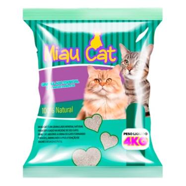 Imagem de Areia Sanitária Antiodor Miau Clean Para Gatos Tira Cheiro (4 Kg - MiauCat Perf.)