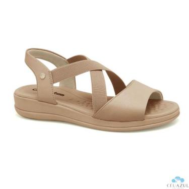 Imagem de Sandália Feminina Comfortflex Tiras Elásticas Palmilha Massageadora De