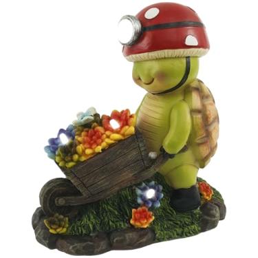 Imagem de Estátuas solares de jardim ao ar livre, tartaruga, estátua solar, luz de resina sintética, lâmpadas de estatueta ao ar livre, autocarregáveis, luzes solares de jardim, drenável, estátua decorativa