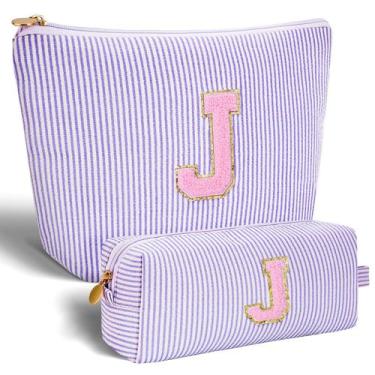 Imagem de Bolsa de cosméticos que combina presentes com monograma para mulheres,