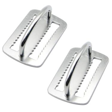 Imagem de OZXNO 2 peças de cinto de peso de mergulho anel D 5 cm/5.1 cm prendedor de cinto de peso de mergulho aço inoxidável traseira mosca lateral pendurado fivela de posicionamento para equipamento de