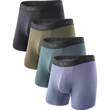 Imagem de Cuecas boxer masculinas BAMBOO COOL Regular Leg, pacote com 4
