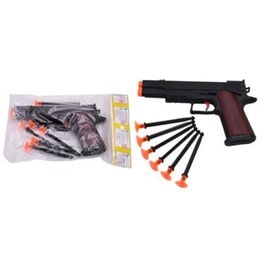 Imagem de Kit com 2 Pistolas Arminha De Brinquedo De Plástico 12 Peças + 2 Alvos