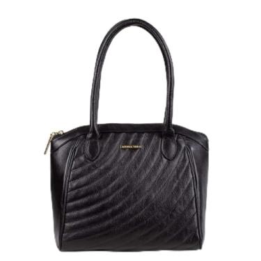 Imagem de Bolsa de couro matelassê Rebeca - Preta