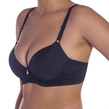 Imagem de Sutiã Bojo Renda Sustentação Reforçado Nayane Rodrigues, Preto, M