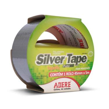 Imagem de Fita adesiva multiuso Silver Tape prata 45mm x 5m Adere