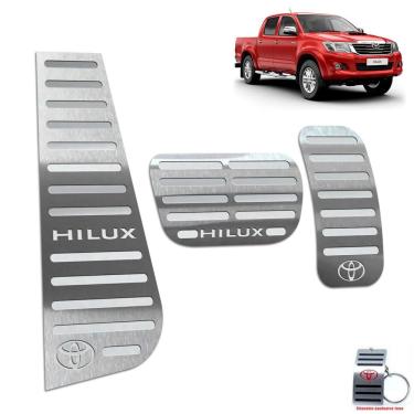 Imagem de Pedaleira E Descanso De Pé Hilux 2012 A 2015 Prata