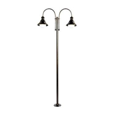 Imagem de Poste Colonial de Jardim Ipanema de Alumínio Fundido 265cm - Luminária