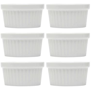 Imagem de Conjunto de 6 Ramequins Classic de Porcelana 75ml - Lyor