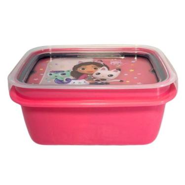 Imagem de Marmita trava infantil casa magica da gabby plasutil 630 ml hermetica 
