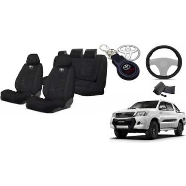 Imagem de Capas de Assentos Personalizado Hilux 2016-19 + Volante + Chaveiro - I