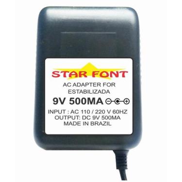 Imagem de Fonte Estabilizada Antirruído Bivolt 9V 500mA - Starfont