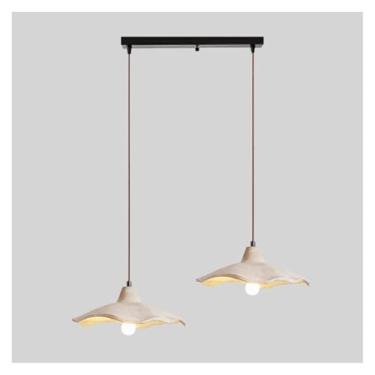 Imagem de luminária pendente de cimento industrial, lustre moderno, luminária de teto, luminária de mesa de jantar moderna, estilo wabi-sabi, lâmpadas suspensas, lustre de luz