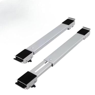 Imagem de Suporte De Base Com Rodinha Para Geladeira & Maquina De Lavar Roupa - Carrinho AjustáVel Até Para Rodinhas Para Moveis Pesados(Cinza)