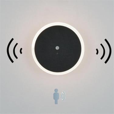 Imagem de Luminária de parede recarregável operada por bateria Luminária de parede LED ajustável por toque Luminária de parede com interruptor Luzes de parede de ferro acrílico com sensor de movimento