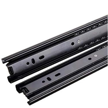 Imagem de Btibpse Par de trilho preto com guia de extensão de rolamento esférico de gaveta de 35,56 cm