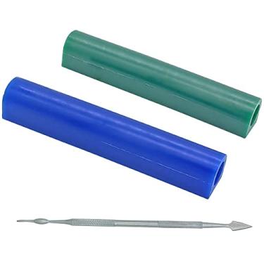 Imagem de 2 Pieces Carving Wax Ring Tube for Making Rings, Lost Wax Casting Supplies Hard Modeling Wax for Jewelry Ring Casting Mold Kit Ring Making with Wax Carving Tool (T150)
