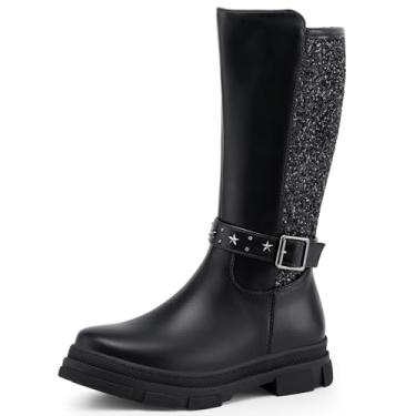 Imagem de Bota de inverno infantil com zíper lateral para meninas, Gblack, 12 Little Kid
