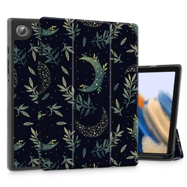 Imagem de Tuiklol Capa para Samsung Galaxy Tab A9 de 8,7 polegadas, modelo lançado em 2023 (SM-X110/X115/X117), capa rígida protetora de TPU fino para despertar/hibernar automático para Galaxy Tab A9, verde celestial
