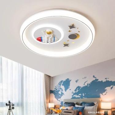 Imagem de Luminária de teto LED para quarto infantil, menina, menino, lâmpada de quarto, lâmpada de decoração de teto, luz de teto acrílica regulável, lustre criativo para sala de estar, sala de janta