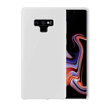 Imagem de Capa de telefone de silicone líquido para Samsung Galaxy Note 9 N960 N960U 6,4 polegadas/à prova de choque/borracha gel/capa de proteção contra quedas branca