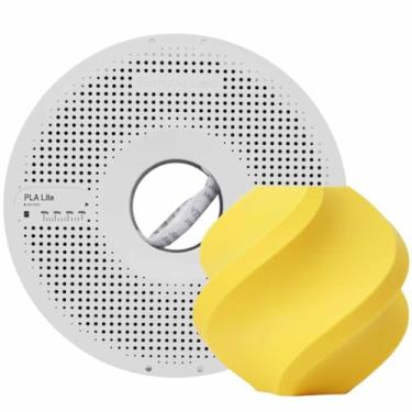 Imagem de Filamento Bambu Lab para Impressora 3D PLA LITE - Yellow - Com carretel reutilizável - 1,75mm - 1kg