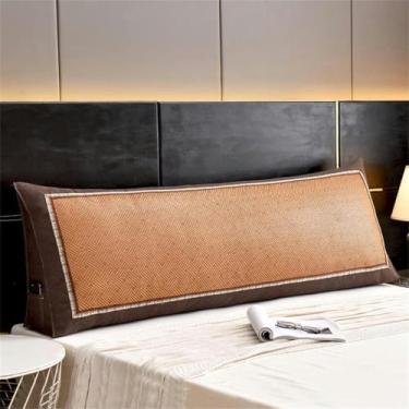 Imagem de LGEOELIAS Almofada triangular para cabeceira, almofada triangular macia, almofada de leitura, almofada grande, suporte de posicionamento do encosto, para sofá-cama com capa removível