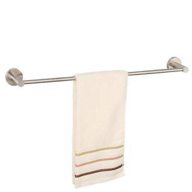 Imagem de Acessórios de banheiro de níquel escovado, ganchos de barra de toalha, prateleiras, rolo de papel, escova de vaso sanitário, saboneteira, prateleira de vidro, suporte de papel (barra única)