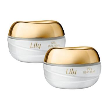 Imagem de Kit 2 Creme Acetinado Hidratante Desodorante Corporal Lily 250g - obot