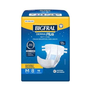 Imagem de Fralda Adulto / Geriátrica - Bigfral Derma Plus Noturna - Tamanho M  P
