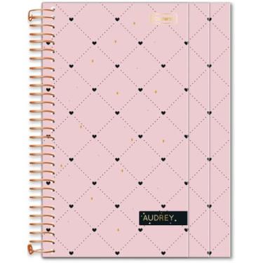 Imagem de Caderno, Cadersil, 1 Matéria, Capa Dura, Colegial, Audrey, 3 em 1, com 100 Folhas, Sortido