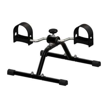 Imagem de Dynwave Mini bicicleta fitness para sentar, máquina de exercícios cardiovasculares, leve, simples de usar, bicicleta de chão portátil, exercitador de pernas, Preto
