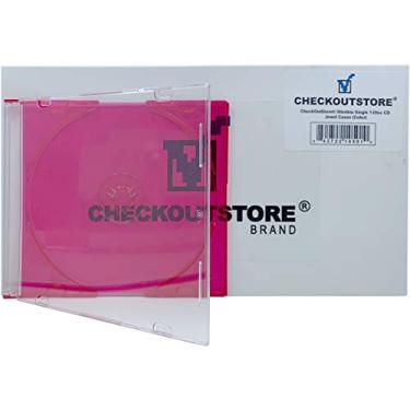 Imagem de CheckOutStore (50) Capas de joias Slimline Single 1-Disc Color CD (Vermelho)