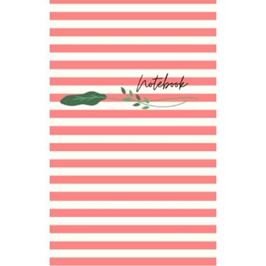 Imagem de NOTEBOOK - Pocket Notebook/Journal - single Notebook: - 5"x8" - PINK LINES Pattern - Lined Memo NoteBook - Travel Journal - Lined Notepad - Soft Cover Mini Memo Notepad
