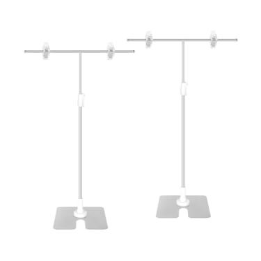 Imagem de oshhni Suporte de pôster ajustável para banner com clipe, 2 peças, leve, multiuso, de aço, para empresas