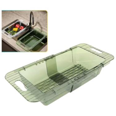 Imagem de Escorredor de Pia Cesto ajustavel, Organizador Retrátil Multiuso alimentos Frutas Legumes, Expansivel, Prático Versatilidade em Qualquer Espaço Ideal para Cozinha, Sortido