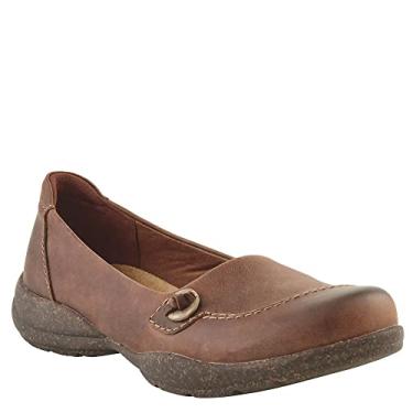 Imagem de Clarks Mocassim feminino Roseville Sky, Couro de mogno, 34