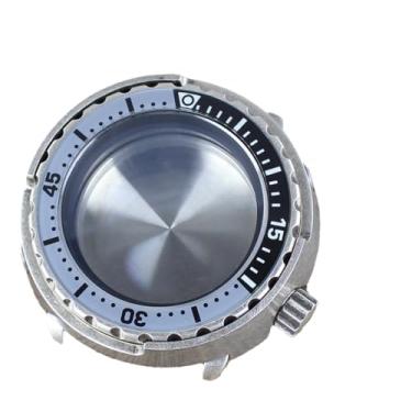 Imagem de FEIYASHI Caixa de relógio Abalone de aço inoxidável modificada de 47 mm, vidro de cristal de safira para movimento NH35/NH36 NH38 4R36, Anel Chapter preto escuro 1, Solid bottom cover, Capa de relógio